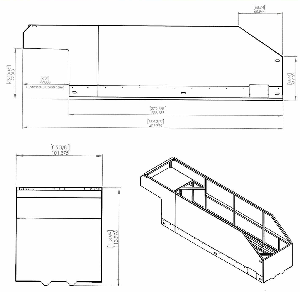 storm body trailer line drawing